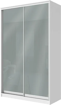 картинка 2-х дверный шкаф купе с цветной пленкой Средне-Серый №074 2400 1362 420 от магазина КУПИ КУПЕ